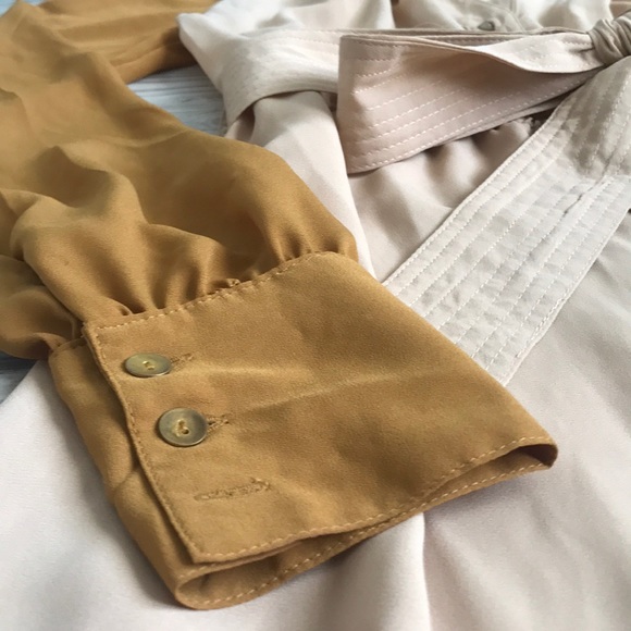 Mustard Dress with Button Detail - Picture 2 of 3